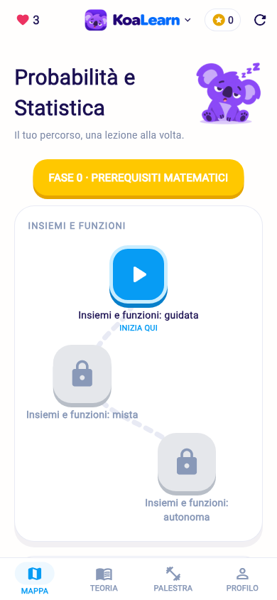 App preview in Italian. Your next step is on the map.